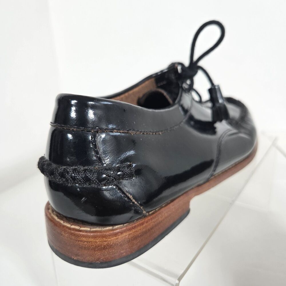 G.H. Bass Weejuns Women's Loafers 8M Black Patent Leather Tassel Lace Up Oxfords - Picture 6 of 11